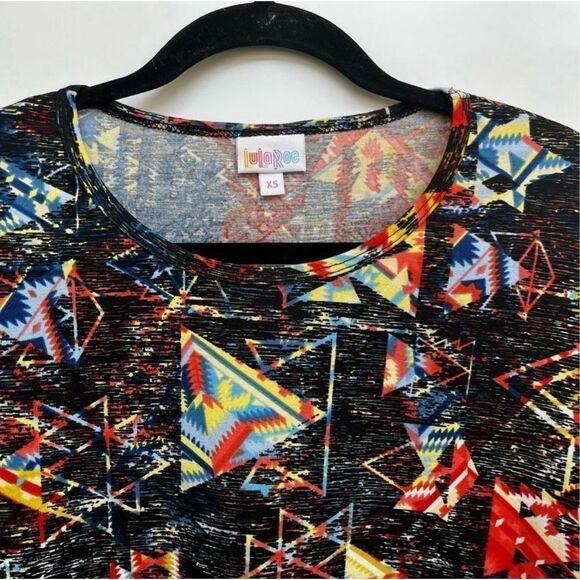 LuLaRoe Aztec Print Irma Tunic Top Size XS Women’s Colorful Oversized - Picture 6 of 6